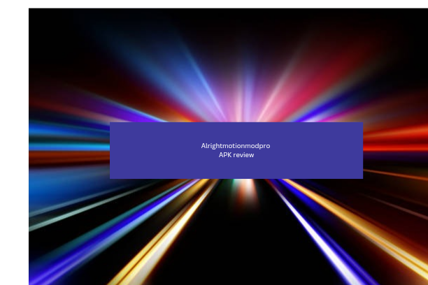 Alight Motion Mod Pro APK interface displaying editing tools