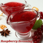 A vibrant bowl of salad drizzled with Rumex Raspberry Dressing.